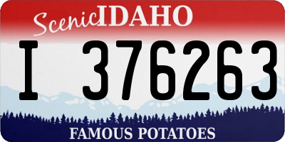 ID license plate I376263
