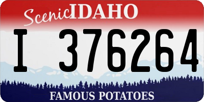 ID license plate I376264