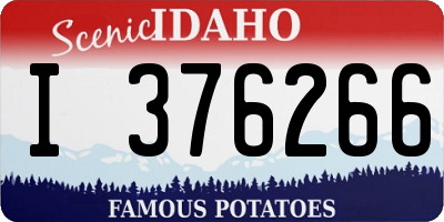 ID license plate I376266