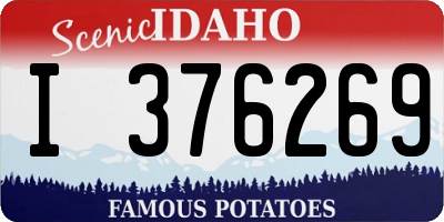 ID license plate I376269
