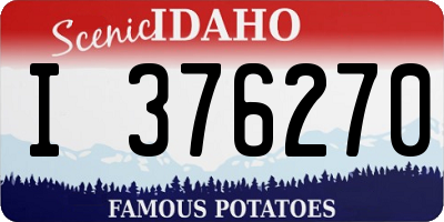 ID license plate I376270