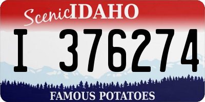 ID license plate I376274
