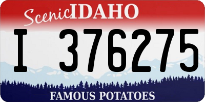 ID license plate I376275