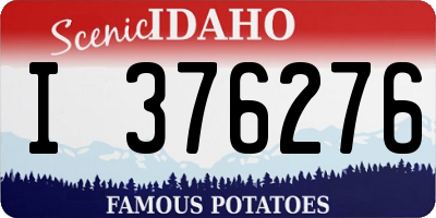 ID license plate I376276