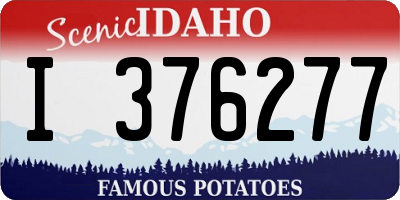 ID license plate I376277