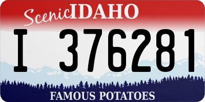ID license plate I376281