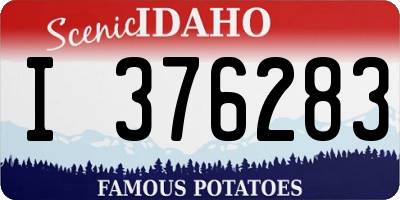ID license plate I376283