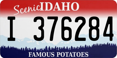 ID license plate I376284