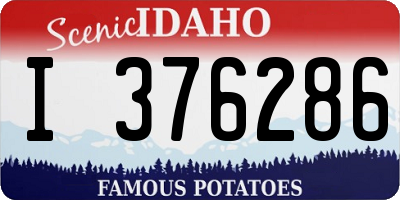 ID license plate I376286