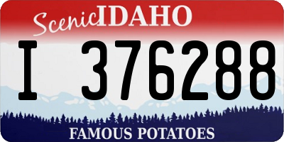 ID license plate I376288