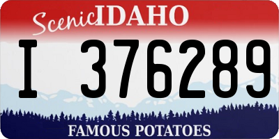 ID license plate I376289
