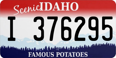 ID license plate I376295