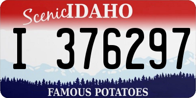 ID license plate I376297