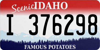 ID license plate I376298