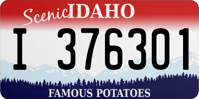 ID license plate I376301