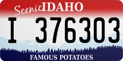 ID license plate I376303
