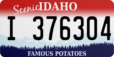 ID license plate I376304