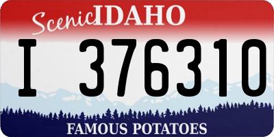ID license plate I376310