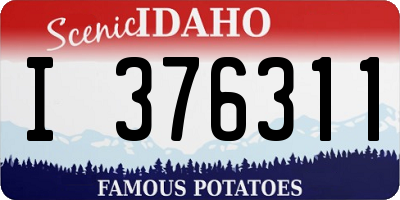 ID license plate I376311