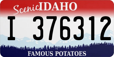 ID license plate I376312