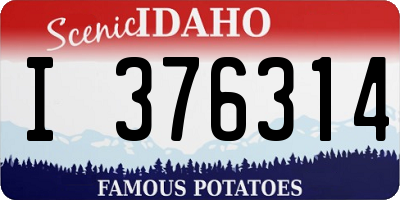 ID license plate I376314