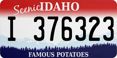 ID license plate I376323