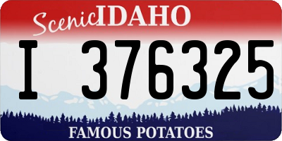 ID license plate I376325