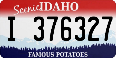 ID license plate I376327