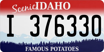 ID license plate I376330
