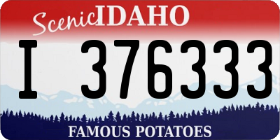 ID license plate I376333