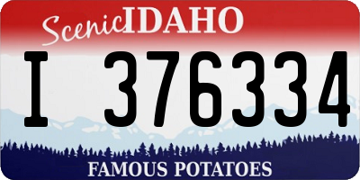 ID license plate I376334