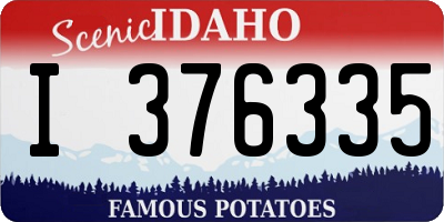 ID license plate I376335