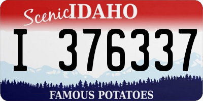 ID license plate I376337