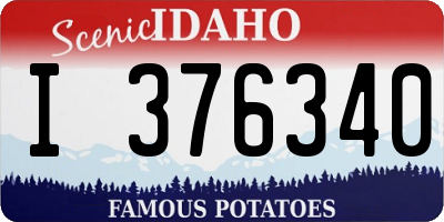 ID license plate I376340