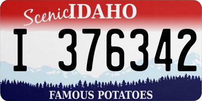 ID license plate I376342