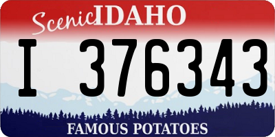 ID license plate I376343