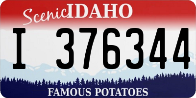 ID license plate I376344