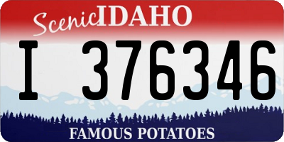 ID license plate I376346