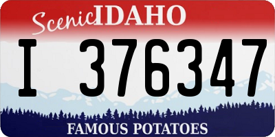 ID license plate I376347