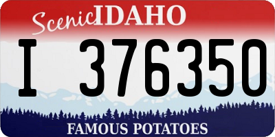 ID license plate I376350