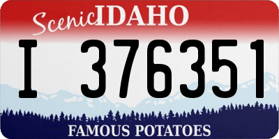 ID license plate I376351