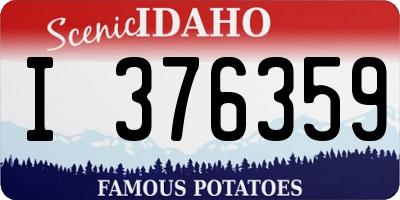 ID license plate I376359
