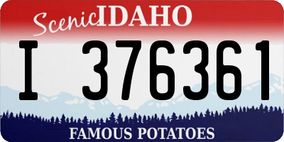 ID license plate I376361