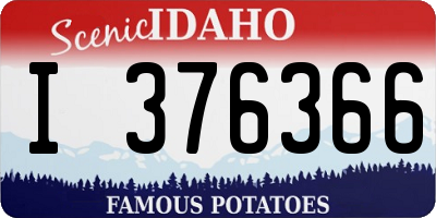 ID license plate I376366