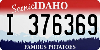 ID license plate I376369