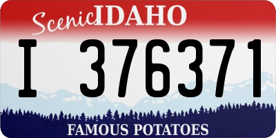 ID license plate I376371
