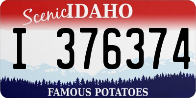 ID license plate I376374