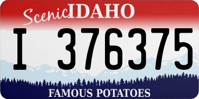 ID license plate I376375