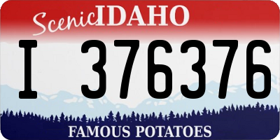 ID license plate I376376