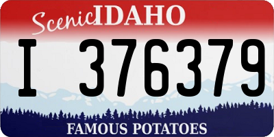 ID license plate I376379